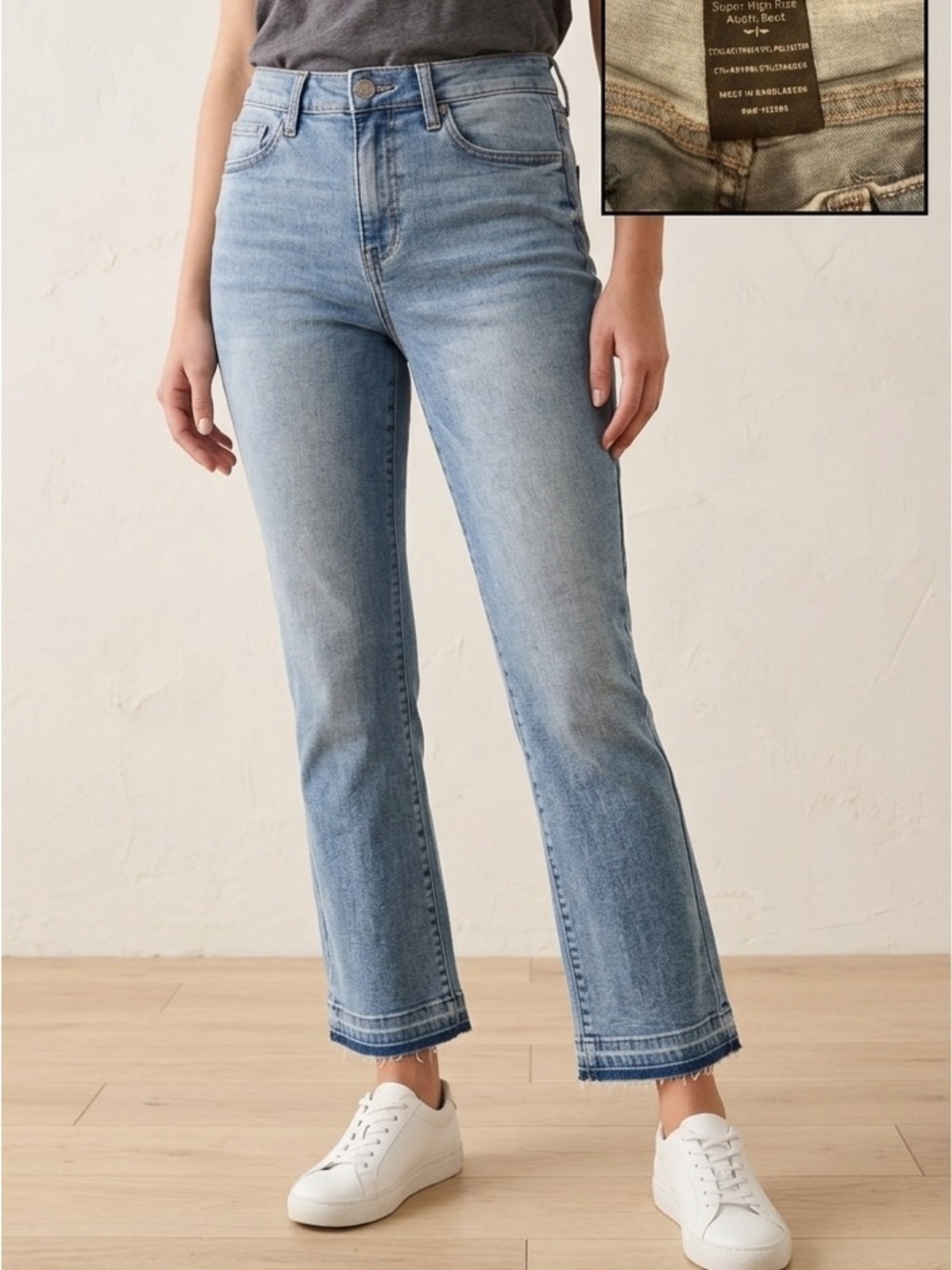 Nanette by Nanette Lepore "Jolie" Super High Rise Ankle Bootcut Jeans Size 8